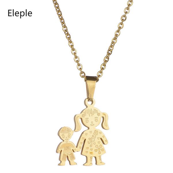 eleple stainless steel pendant necklace mother girl boy love necklaces for women 4 styles simple family series jewelry sltp 3-1, Silver
eleple stainless steel pendant necklace mother girl boy love necklaces for women 4 styles simple family series jewelry sltp 3-1, Silver