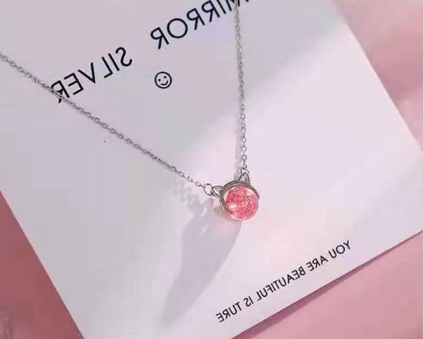 fashion trend personality student clavicle chain simple pink sterling silver necklace fashion girl
fashion trend personality student clavicle chain simple pink sterling silver necklace fashion girl