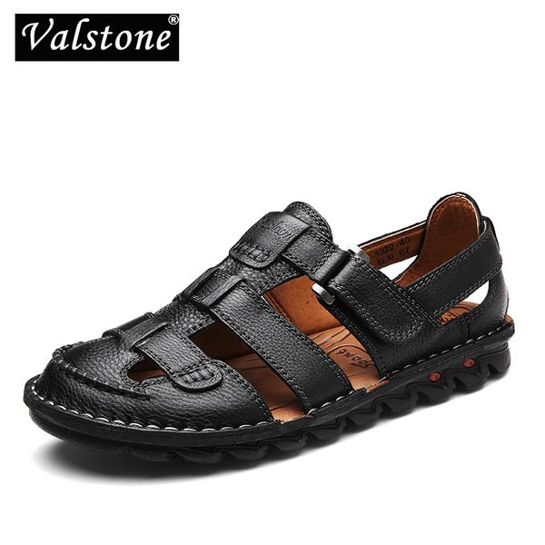 valstone 2019 men's genuine leather sandals summer dress shoes natural leather sneakers handsewing sandals walking shoes black
valstone 2019 men's genuine leather sandals summer dress shoes natural leather sneakers handsewing sandals walking shoes black