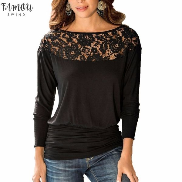 women chiffon shirt lace stitching loose t shirt solid color three quarter spandex sleeve women tee lj7253e, White
women chiffon shirt lace stitching loose t shirt solid color three quarter spandex sleeve women tee lj7253e, White