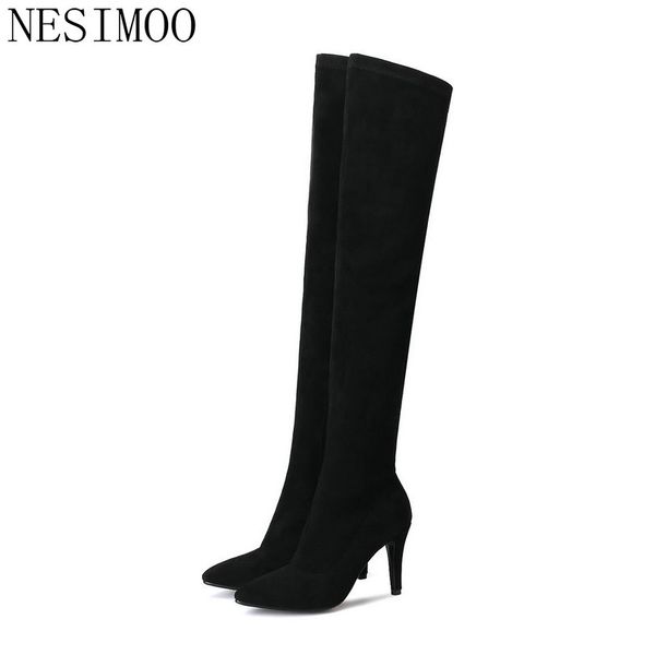 nesimoo 2019 shoes women over the knee boots thin high heel zipper solid platform black ladies motorcycle shoe size 34-43
nesimoo 2019 shoes women over the knee boots thin high heel zipper solid platform black ladies motorcycle shoe size 34-43