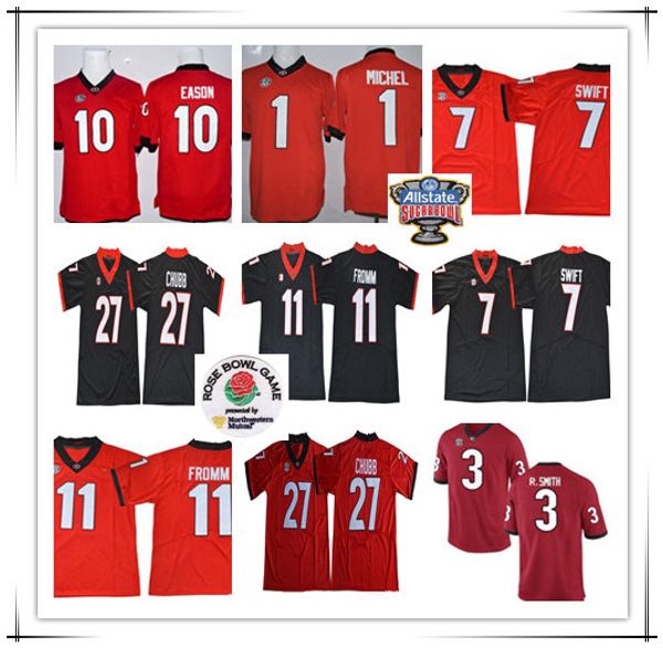 2019 men's uga georgia bulldogs 1 sony michel 11 jake fromm 7 dandre swift 3 roquan smith gurley nick chubb eason college football jers, Black;red
2019 men's uga georgia bulldogs 1 sony michel 11 jake fromm 7 dandre swift 3 roquan smith gurley nick chubb eason college football jers, Black;red