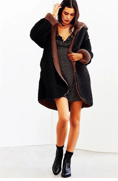 fashion women winter hooded cardigan coat warm faux fur outwear coats casual women clothing, Black
fashion women winter hooded cardigan coat warm faux fur outwear coats casual women clothing, Black