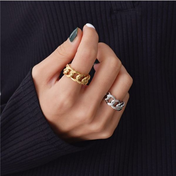 peri'sbox gold silver color chunky chain rings link twisted geometric rings for women vintage open rings adjustable trendy
peri'sbox gold silver color chunky chain rings link twisted geometric rings for women vintage open rings adjustable trendy