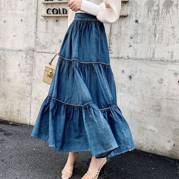 2020 fashion spring summer denim all-match loose casual jeans skirt elastic waist long maxi skirt for women s-xl, Black
2020 fashion spring summer denim all-match loose casual jeans skirt elastic waist long maxi skirt for women s-xl, Black