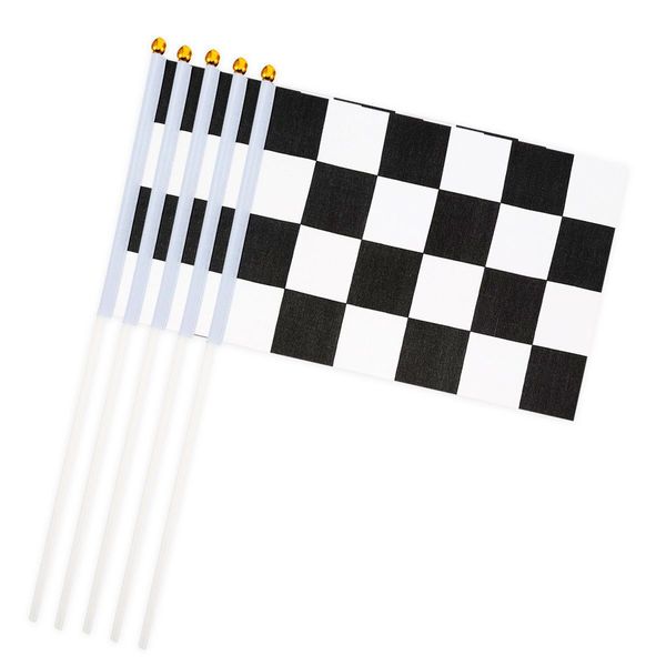 racing black and white grid hand signal flags chequered checkered hand wave flags 14x21cm banner with flagpole festival decoration
racing black and white grid hand signal flags chequered checkered hand wave flags 14x21cm banner with flagpole festival decoration