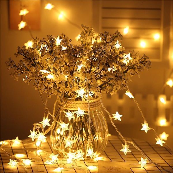 6m 40led new year fairy garland led star string lights for christmas tree natal wedding home indoor decorations battery powered y191104
6m 40led new year fairy garland led star string lights for christmas tree natal wedding home indoor decorations battery powered y191104