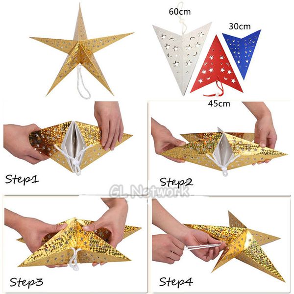 30CM Five-pointed Star Christmas Pendant Christmas Party Hanging Pentagram Lamp Shade Xmas Tree Christmas Home Decorations
30CM Five-pointed Star Christmas Pendant Christmas Party Hanging Pentagram Lamp Shade Xmas Tree Christmas Home Decorations