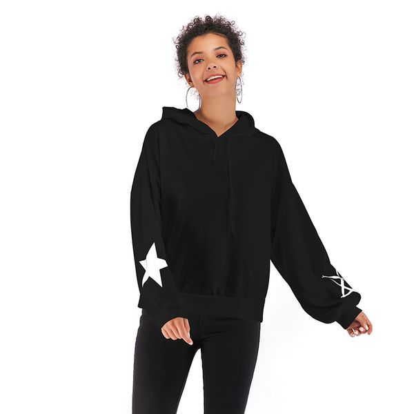 autumn and winter new print wild long-sleeved loose sweater european and american women autumn and winter hooded jacket, Black
autumn and winter new print wild long-sleeved loose sweater european and american women autumn and winter hooded jacket, Black