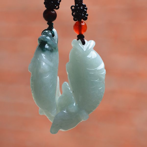 drop shipping natural myanmar jadeite pendant 3d handmade carved fish couple pendants women men's jade jewelry with rope, Silver
drop shipping natural myanmar jadeite pendant 3d handmade carved fish couple pendants women men's jade jewelry with rope, Silver