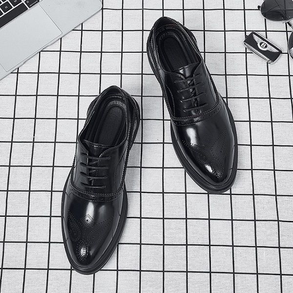 men brogue shoes wedding party business men casual shoes 2019 vintage oxford for men's, Black
men brogue shoes wedding party business men casual shoes 2019 vintage oxford for men's, Black