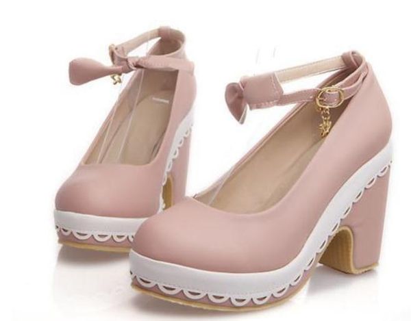 2019 women's shoes in spring and autumn with new style high heel coarse heel round head bowknot waterproof table@272, Black
2019 women's shoes in spring and autumn with new style high heel coarse heel round head bowknot waterproof table@272, Black
