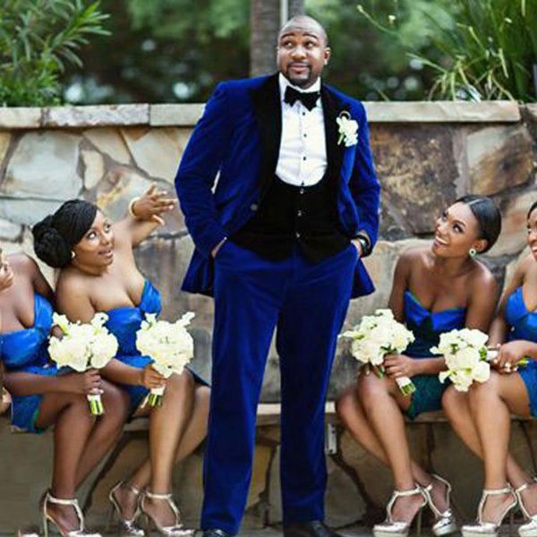 royal blue velvet mens wedding tuxedos groom wear black peaked lapel man outfits jacket blazer(jacket+pants), Black;gray
royal blue velvet mens wedding tuxedos groom wear black peaked lapel man outfits jacket blazer(jacket+pants), Black;gray