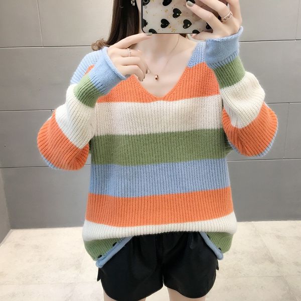 2019 новый корейский стиль осень зима трикотаж женский v-образным вырезом цвет лоскутная полосатый хем hole свитер крупногабаритные sueter f, White;black
2019 новый корейский стиль осень зима трикотаж женский v-образным вырезом цвет лоскутная полосатый хем hole свитер крупногабаритные sueter f, White;black