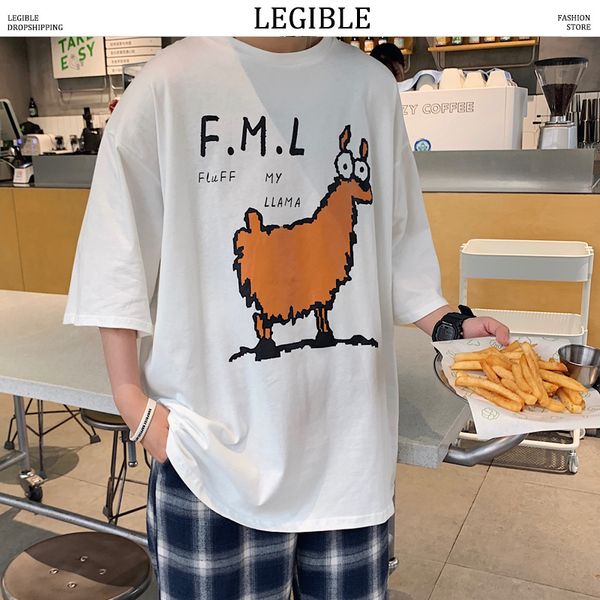 legible summer japanese oversize cotton men tshirt 2020 korean casual cartoon letter print tshirt men fashion loose t shirt, White;black
legible summer japanese oversize cotton men tshirt 2020 korean casual cartoon letter print tshirt men fashion loose t shirt, White;black
