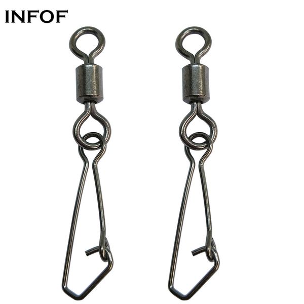 infof brand 500pcs/lot f2021 fishing swivels rolling swivel with hooked snap stainless steel sea fishing tackles connector pesca emerillon
infof brand 500pcs/lot f2021 fishing swivels rolling swivel with hooked snap stainless steel sea fishing tackles connector pesca emerillon
