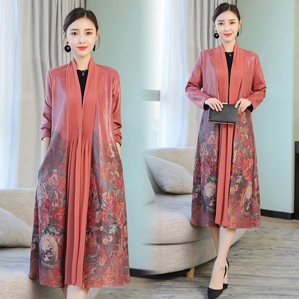 new autumn winter women trench coat vintage suede long women coat flower print belt female outerwear plus size, Tan;black
new autumn winter women trench coat vintage suede long women coat flower print belt female outerwear plus size, Tan;black