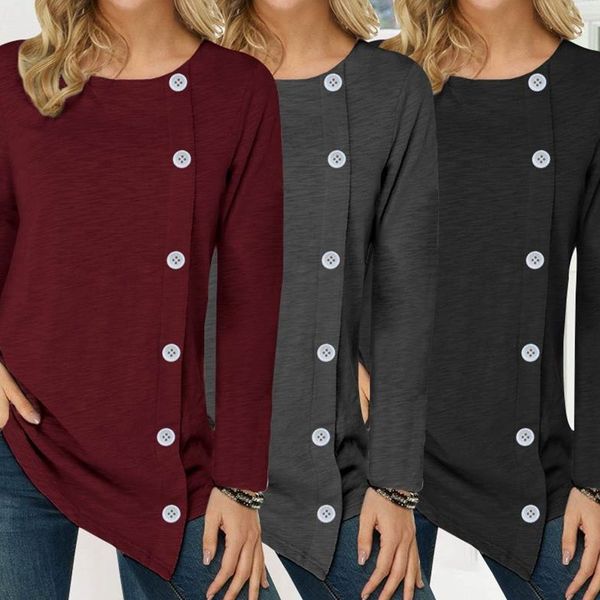 женщины конструктор длинные tshirt шеи экипажа с кнопкой famale tees casual solid color нерегулярной женская одежда, White
женщины конструктор длинные tshirt шеи экипажа с кнопкой famale tees casual solid color нерегулярной женская одежда, White