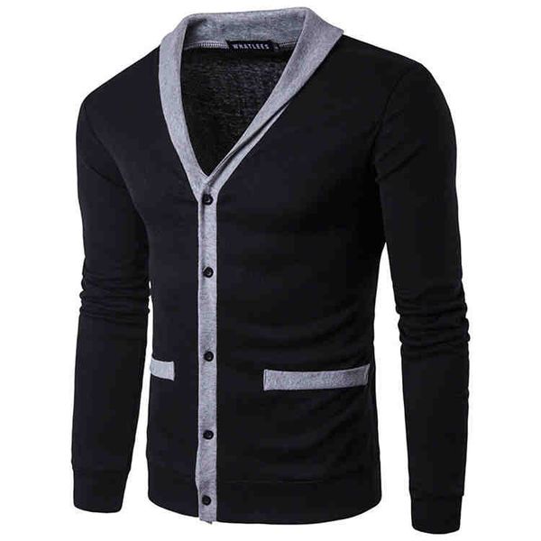 luxury v neck cardigan coat designer mens sweaters long sleeve contrast color mens sweaters with button spring male clothing, White;black
luxury v neck cardigan coat designer mens sweaters long sleeve contrast color mens sweaters with button spring male clothing, White;black