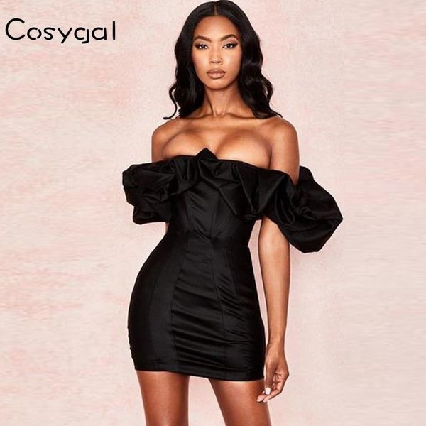 cosygal 2019 fall fashion black dress women ruffles sleeve party nightclub dress strapless bodycon dresses short vestidos y200120, White;black
cosygal 2019 fall fashion black dress women ruffles sleeve party nightclub dress strapless bodycon dresses short vestidos y200120, White;black