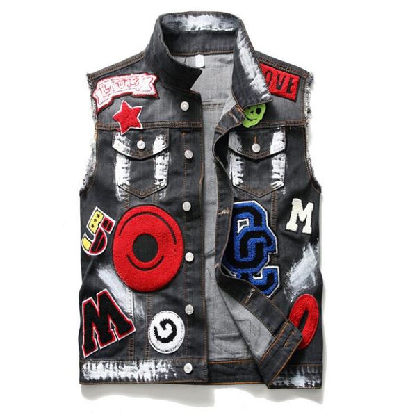 men's vests 2021 fashion denim punk rock style cowboy blue jeans waistcoat embroidery male motorcycle jacket sleeveless tanks, Black;white
men's vests 2021 fashion denim punk rock style cowboy blue jeans waistcoat embroidery male motorcycle jacket sleeveless tanks, Black;white