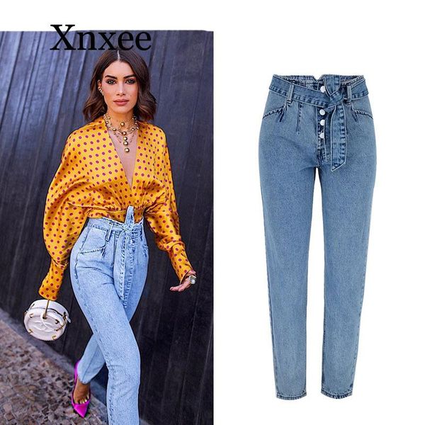 new irregular ripped jeans for women softener pencil jeans high waist regular woman trousers denim mom pants, Blue
new irregular ripped jeans for women softener pencil jeans high waist regular woman trousers denim mom pants, Blue