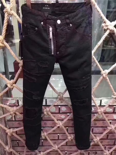 2020 new italy style fashion mensd2- jeans zipper black color skinny fit slim-leg jeans high street destroyed denim jeans 28-38, Blue
2020 new italy style fashion mensd2- jeans zipper black color skinny fit slim-leg jeans high street destroyed denim jeans 28-38, Blue