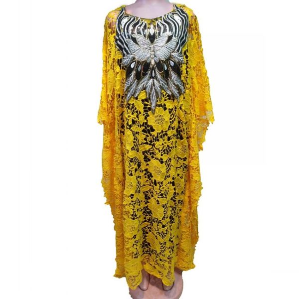 2 piece set super size new african dresses for women dashiki fashion water-soluble lace loose with beaded embroidery long dress, Red 
2 piece set super size new african dresses for women dashiki fashion water-soluble lace loose with beaded embroidery long dress, Red
