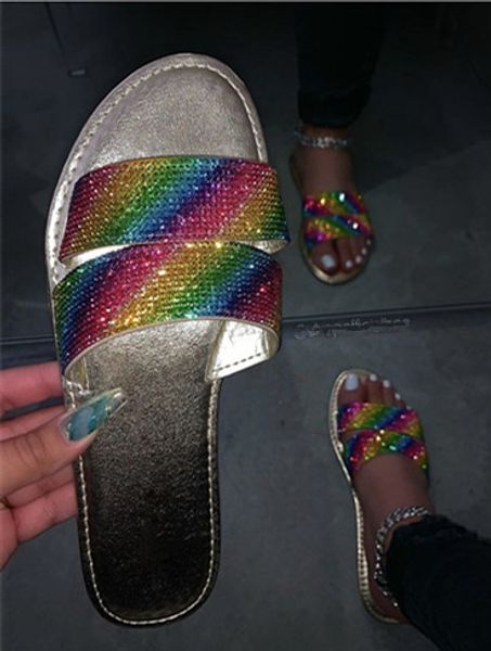 slippers women bling colorful pu slides female rhinestone ladies shoes summer home glitter comfort 2020 fashion woman 41, Black
slippers women bling colorful pu slides female rhinestone ladies shoes summer home glitter comfort 2020 fashion woman 41, Black