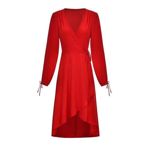 women wrap dress solid v neck chiffon long sleeve midi dresses asymmetric boho beach robe femme vestidos verano 2019, Black;gray
women wrap dress solid v neck chiffon long sleeve midi dresses asymmetric boho beach robe femme vestidos verano 2019, Black;gray