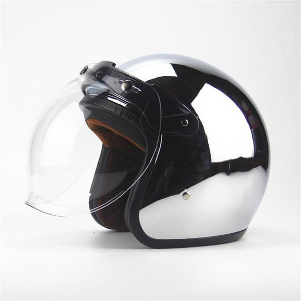 new brand moto mirror sliver helmet chrome casco capacete motorcycle helmet 3/4 open face vintage motocross helmets s ~ xxl
new brand moto mirror sliver helmet chrome casco capacete motorcycle helmet 3/4 open face vintage motocross helmets s ~ xxl