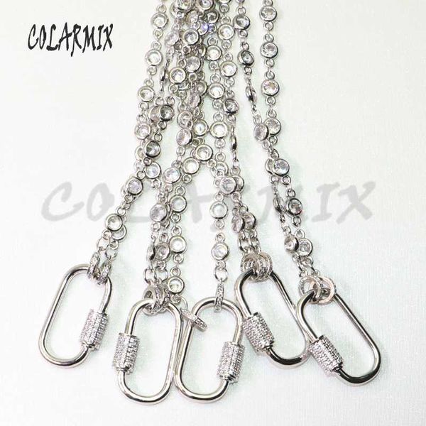 3strands 0 shape zircon clasp pendants necklace crystal chain necklace pendants for women fashion jewelry 50730, Silver
3strands 0 shape zircon clasp pendants necklace crystal chain necklace pendants for women fashion jewelry 50730, Silver