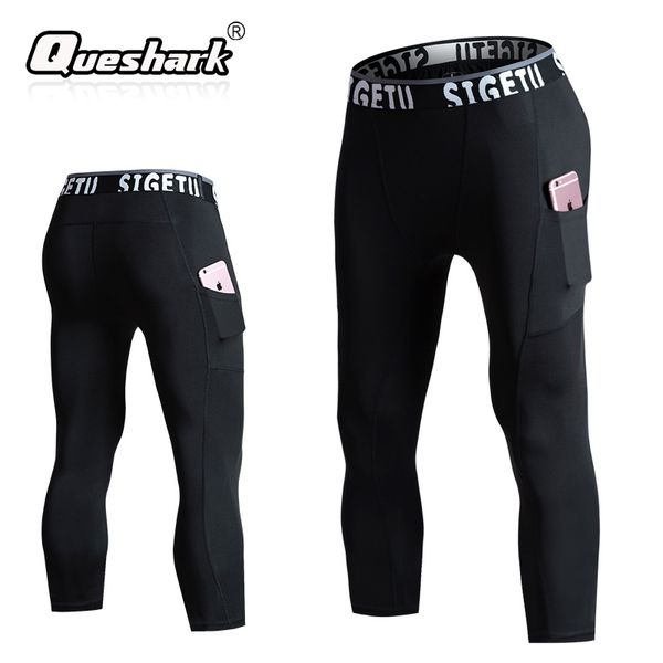 men elastic breathable sport tight leggings quick drying capris man gym training yoga fitness cycling basketball running pants, Black;blue
men elastic breathable sport tight leggings quick drying capris man gym training yoga fitness cycling basketball running pants, Black;blue