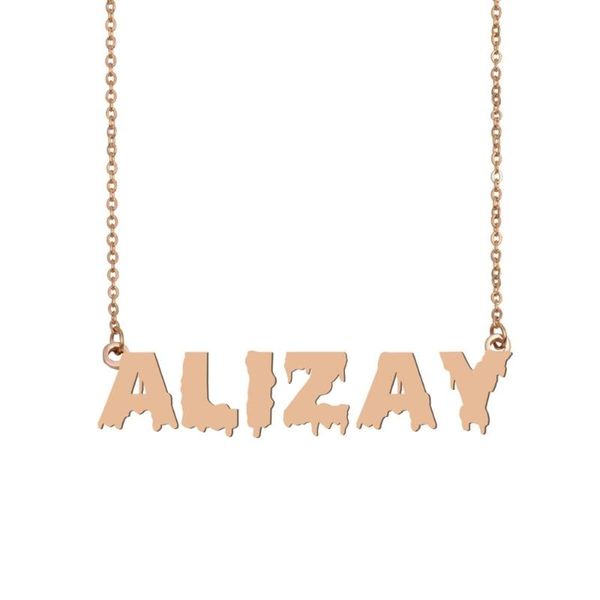 alizay name necklace , cool bloody art name necklace for halloween and santa's day jewelry gift for kids boys girls, Silver
alizay name necklace , cool bloody art name necklace for halloween and santa's day jewelry gift for kids boys girls, Silver