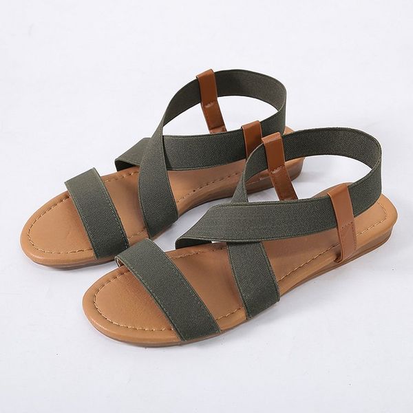 ankle strap back strap slip-on rome flat sandals fashion beach shoes solid leisure summer sandale femme 2019, Black
ankle strap back strap slip-on rome flat sandals fashion beach shoes solid leisure summer sandale femme 2019, Black