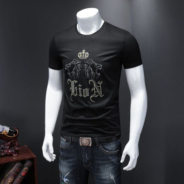 men's mercerized cotton short-sleeved printed t-shirt 2020 summer new round neck bottoming shirt youth casual compassionate, White;black
men's mercerized cotton short-sleeved printed t-shirt 2020 summer new round neck bottoming shirt youth casual compassionate, White;black