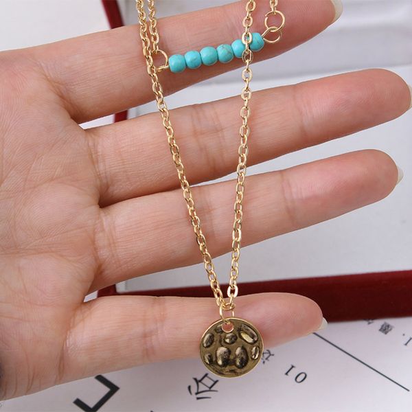choker fashion simple multi-layer palm gold necklace clavicle chain necklace women statement jewelry wholesale, Silver 
choker fashion simple multi-layer palm gold necklace clavicle chain necklace women statement jewelry wholesale, Silver