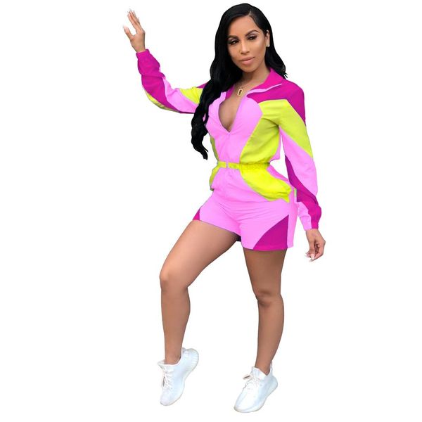 women zipper high waist short jumpsuit elegant turn down collar full sleeve loose romper beach casual party bodysuit, Black;white
women zipper high waist short jumpsuit elegant turn down collar full sleeve loose romper beach casual party bodysuit, Black;white