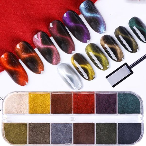 12 grids 5d cat eye nail glitter powder magnet pigment dipping powder mirror gel polish starry sky dust chrome sa12grid-5dmy, Silver;gold
12 grids 5d cat eye nail glitter powder magnet pigment dipping powder mirror gel polish starry sky dust chrome sa12grid-5dmy, Silver;gold