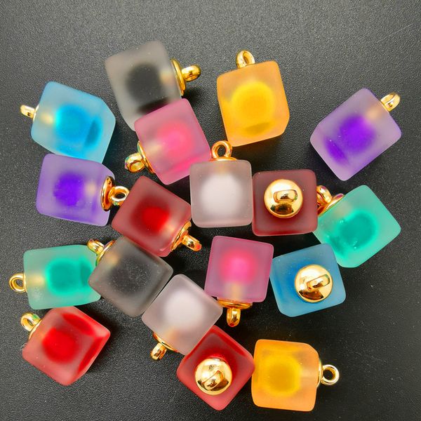 new diy 8pcs 16mm mini acrylic frosted square beads charm pendant ornaments jewelry making, Bronze;silver
new diy 8pcs 16mm mini acrylic frosted square beads charm pendant ornaments jewelry making, Bronze;silver