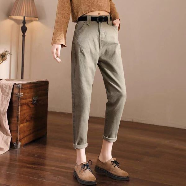 2020 new spring women fashion high waist washed harem cuffs jeans pants office lady loose buttons streetwear denim trousers n122, Blue
2020 new spring women fashion high waist washed harem cuffs jeans pants office lady loose buttons streetwear denim trousers n122, Blue