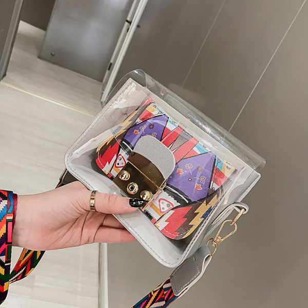 handbag women wild messenger bag transparent jelly bag shoulder bags fashion trend pattern buckle square shoulder bags #g10
handbag women wild messenger bag transparent jelly bag shoulder bags fashion trend pattern buckle square shoulder bags #g10