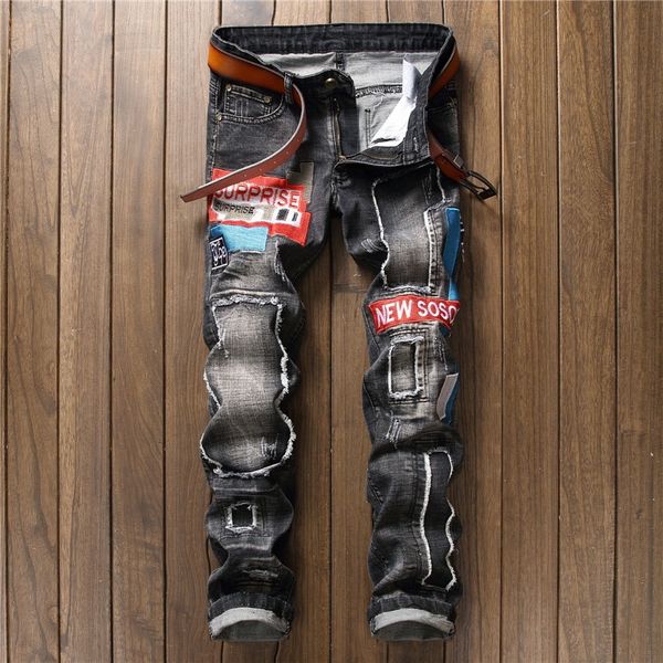 men's jeans young man casual pantalones skinny biker embroidery elasticity men spring autumn mens, Blue
men's jeans young man casual pantalones skinny biker embroidery elasticity men spring autumn mens, Blue