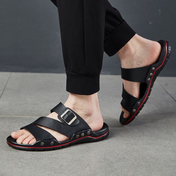men sandals summer genuine leather roman sandals male casual shoes beach men fashion outdoor slippers shoes big size 48, Black
men sandals summer genuine leather roman sandals male casual shoes beach men fashion outdoor slippers shoes big size 48, Black