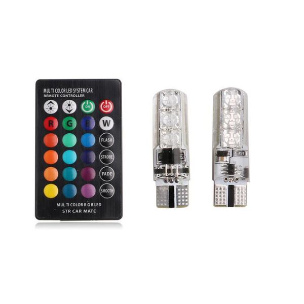 2pcs/pair T10 5050 Remote Control Car Led Bulb 6 Smd Multicolor W5w 501 Side Light Bulbs Free Shipping via DHL
2pcs/pair T10 5050 Remote Control Car Led Bulb 6 Smd Multicolor W5w 501 Side Light Bulbs Free Shipping via DHL
