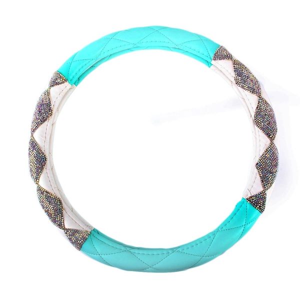 1pc green&white leather car steering wheel cover sets four seasons general with diamond
1pc green&white leather car steering wheel cover sets four seasons general with diamond