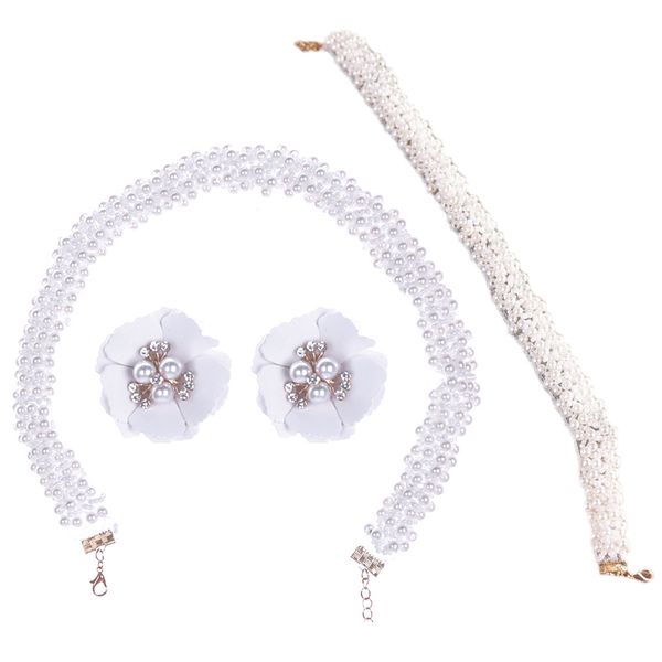 handmade beaded jewelry set bridal headwear europe and america pearl necklace hair strap earrings, Silver
handmade beaded jewelry set bridal headwear europe and america pearl necklace hair strap earrings, Silver