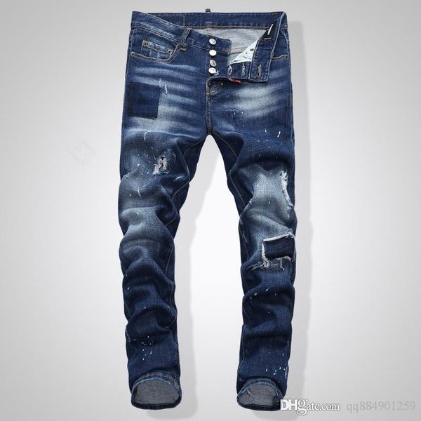 new designer mens jeans skinny pants casual luxury jeans men fashion distressed ripped slim motorcycle moto biker denim hip hop pants, Blue
new designer mens jeans skinny pants casual luxury jeans men fashion distressed ripped slim motorcycle moto biker denim hip hop pants, Blue