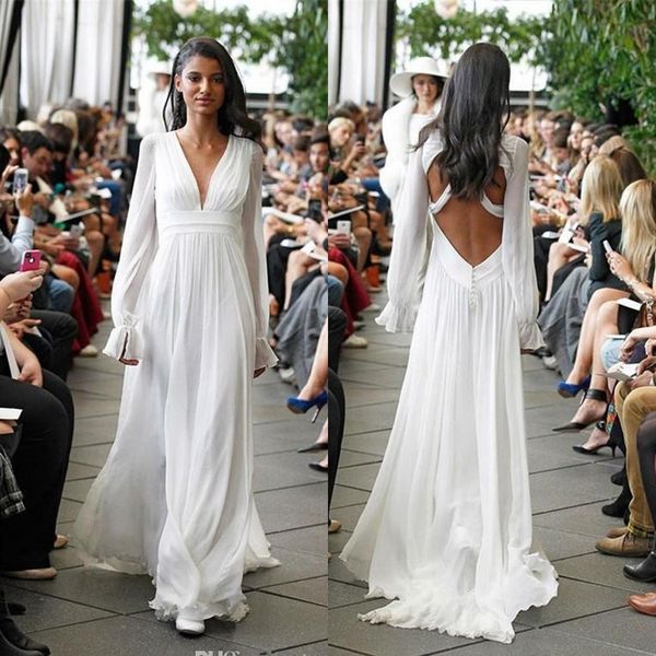 boho summer long sleeve pregnant wedding dresses v neck open back formal wedding gowns sweep train chiffon bridal dress
boho summer long sleeve pregnant wedding dresses v neck open back formal wedding gowns sweep train chiffon bridal dress