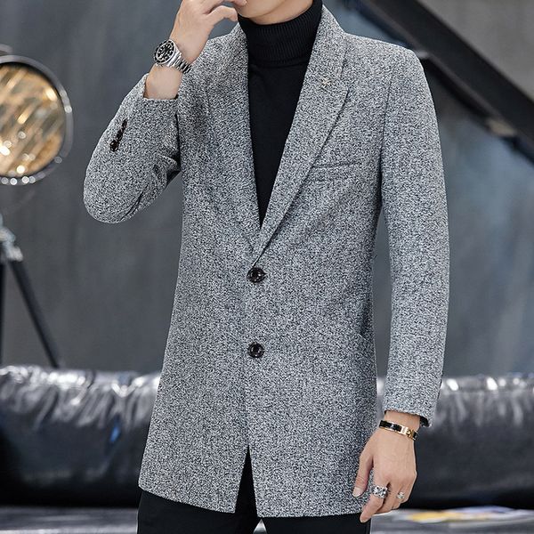 2019 autumn and winter new style men's trench coat korean-style in trend of fashion slim fit mid-length woolen casual coat, Tan;black
2019 autumn and winter new style men's trench coat korean-style in trend of fashion slim fit mid-length woolen casual coat, Tan;black